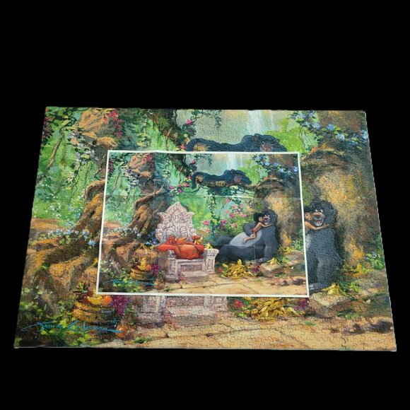 Ceaco Disney Fine Art Puzzle Featuring Mowgli and Baloo from The Jungle Book - Picture 7 of 12